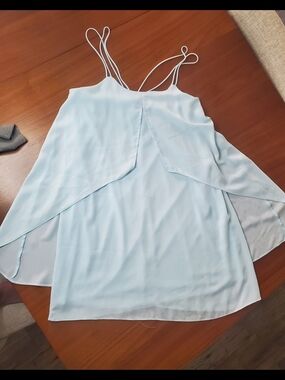 Charlotte Russe Light Blue Layered Spaghetti Strap Dress